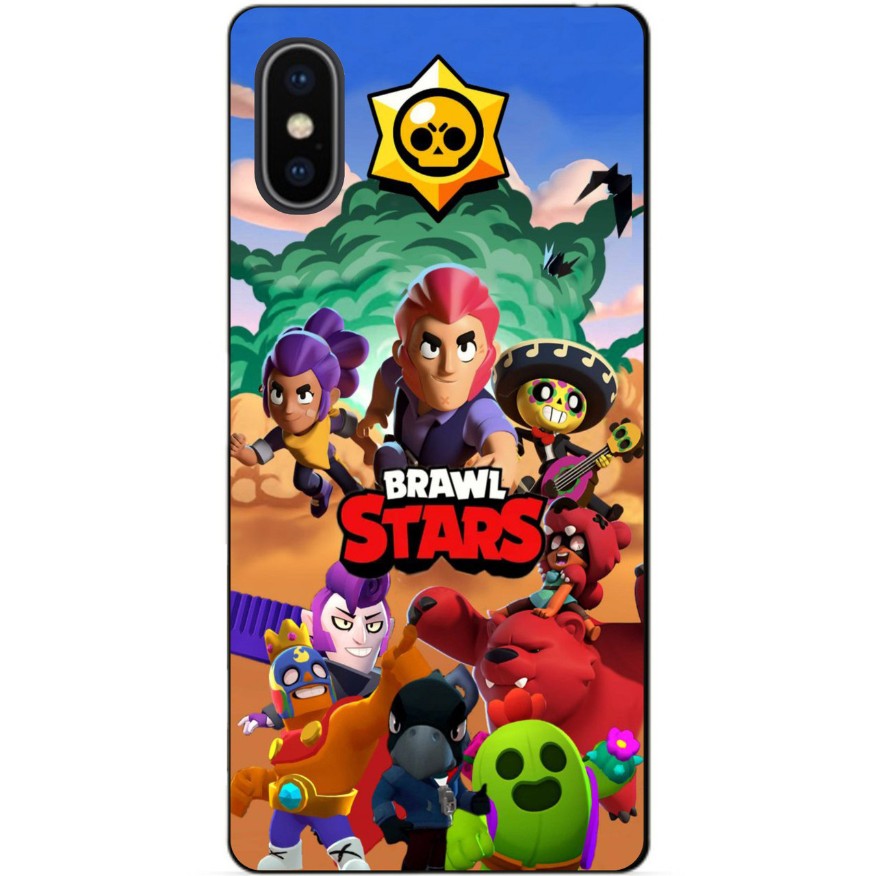 Силіконовий чохол бампер для Iphone XS з малюнком Бравл Силова Ліга Нокаут Леон Ворон