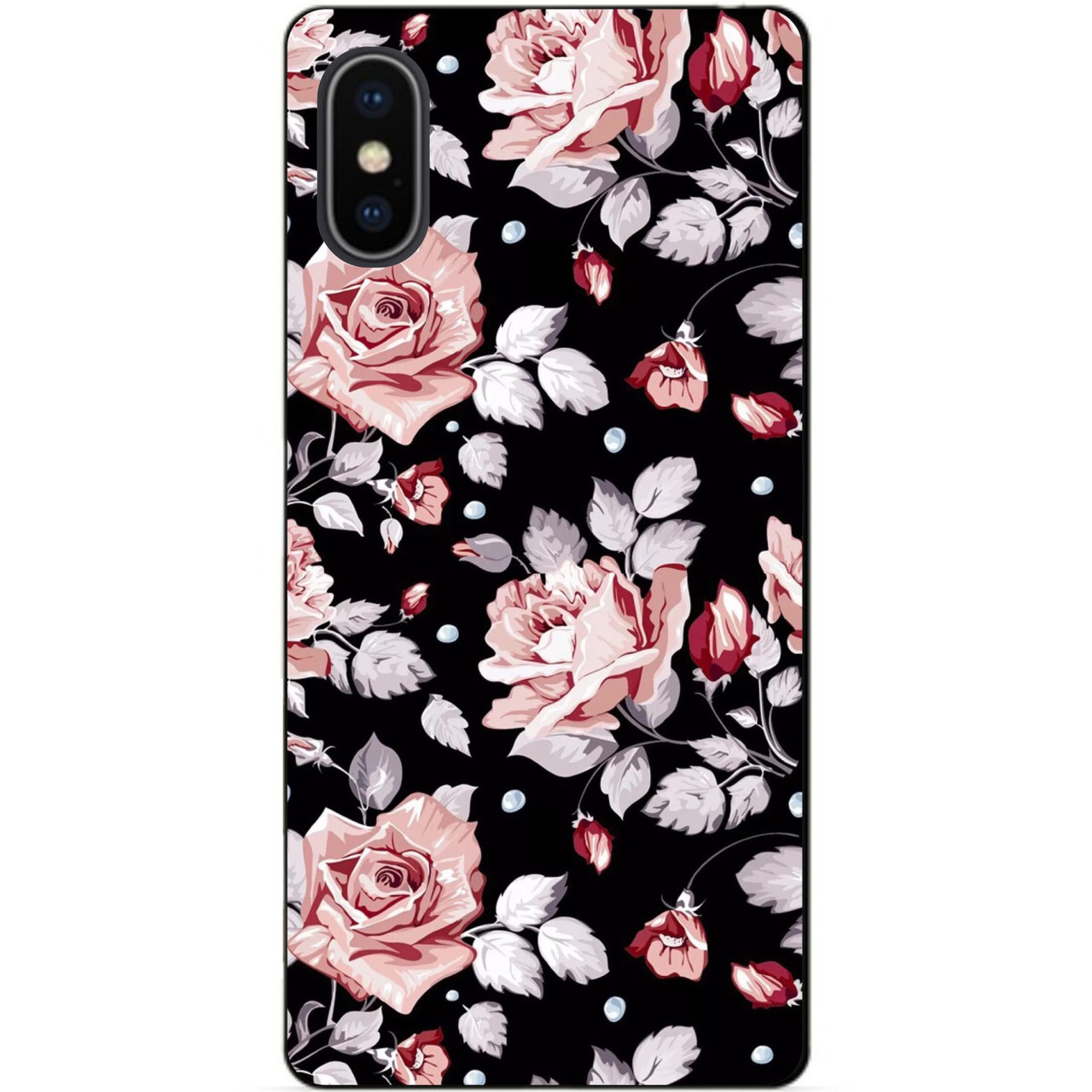 Силіконовий чохол бампер для Iphone XS з малюнком Троянди квіти