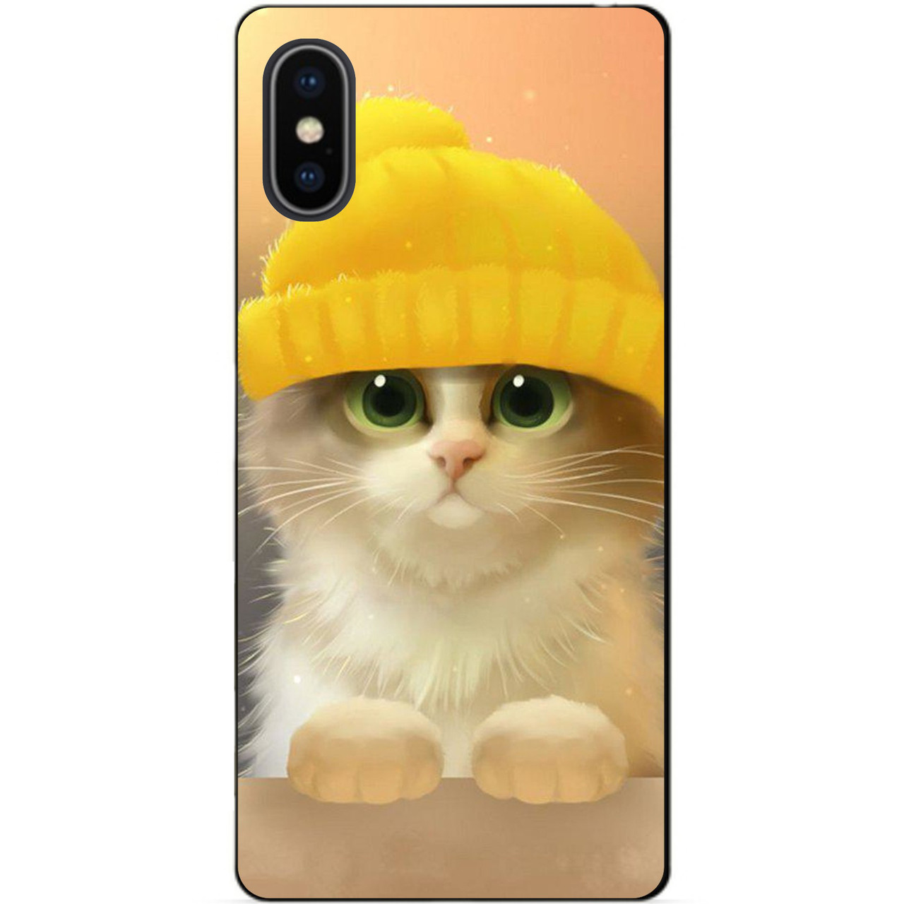 Силіконовий чохол бампер для Iphone X 10 з малюнком Котик у шапці