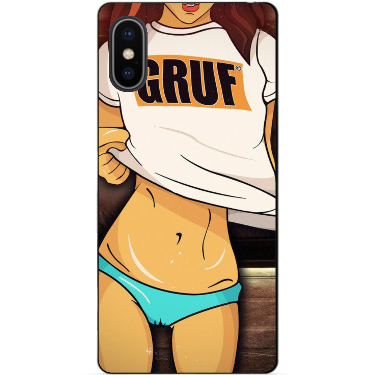 Силіконовий чохол бампер для Iphone XS з малюнком Дівчина в майці Gruf