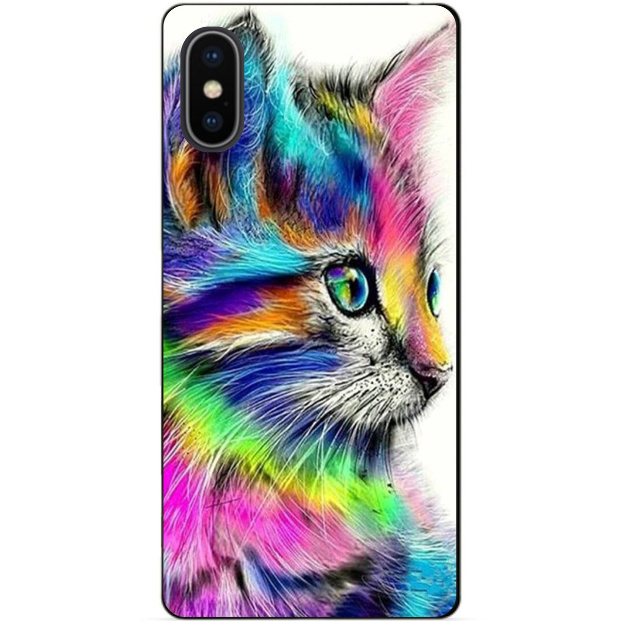 Силіконовий чохол бампер для Iphone X 10 з малюнком Акварельний кіт