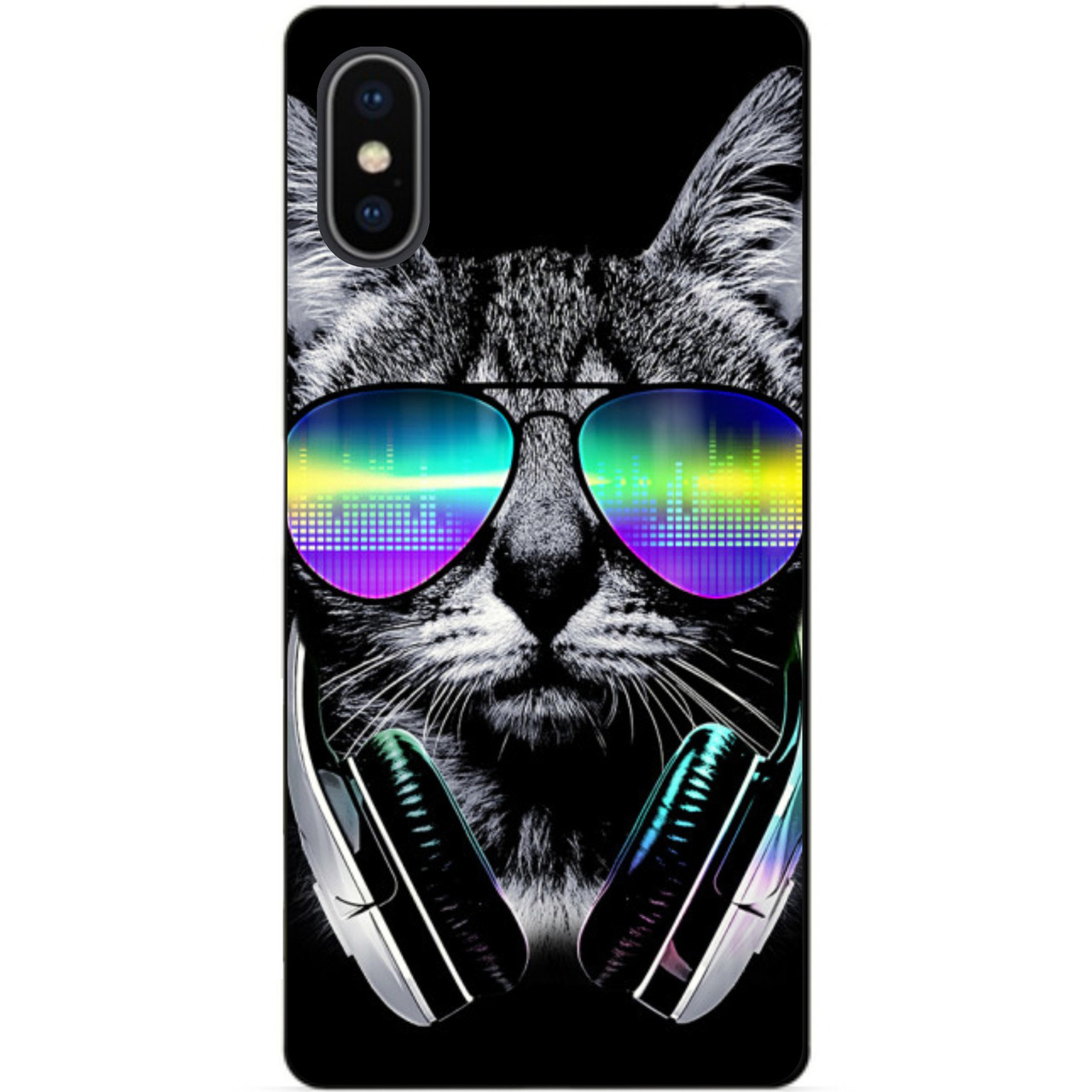 Силіконовий чохол бампер для Iphone XS з малюнком Музичний кіт