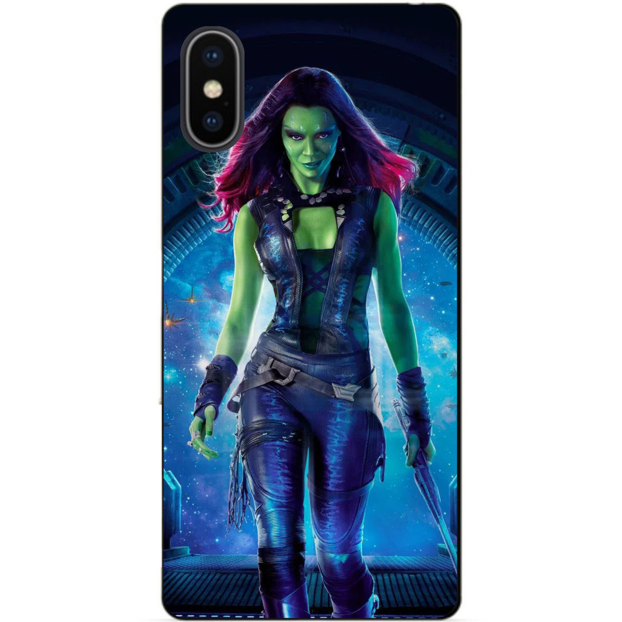 Силіконовий чохол бампер для Iphone X 10 з малюнком гамора Стражі Галактики Gamora