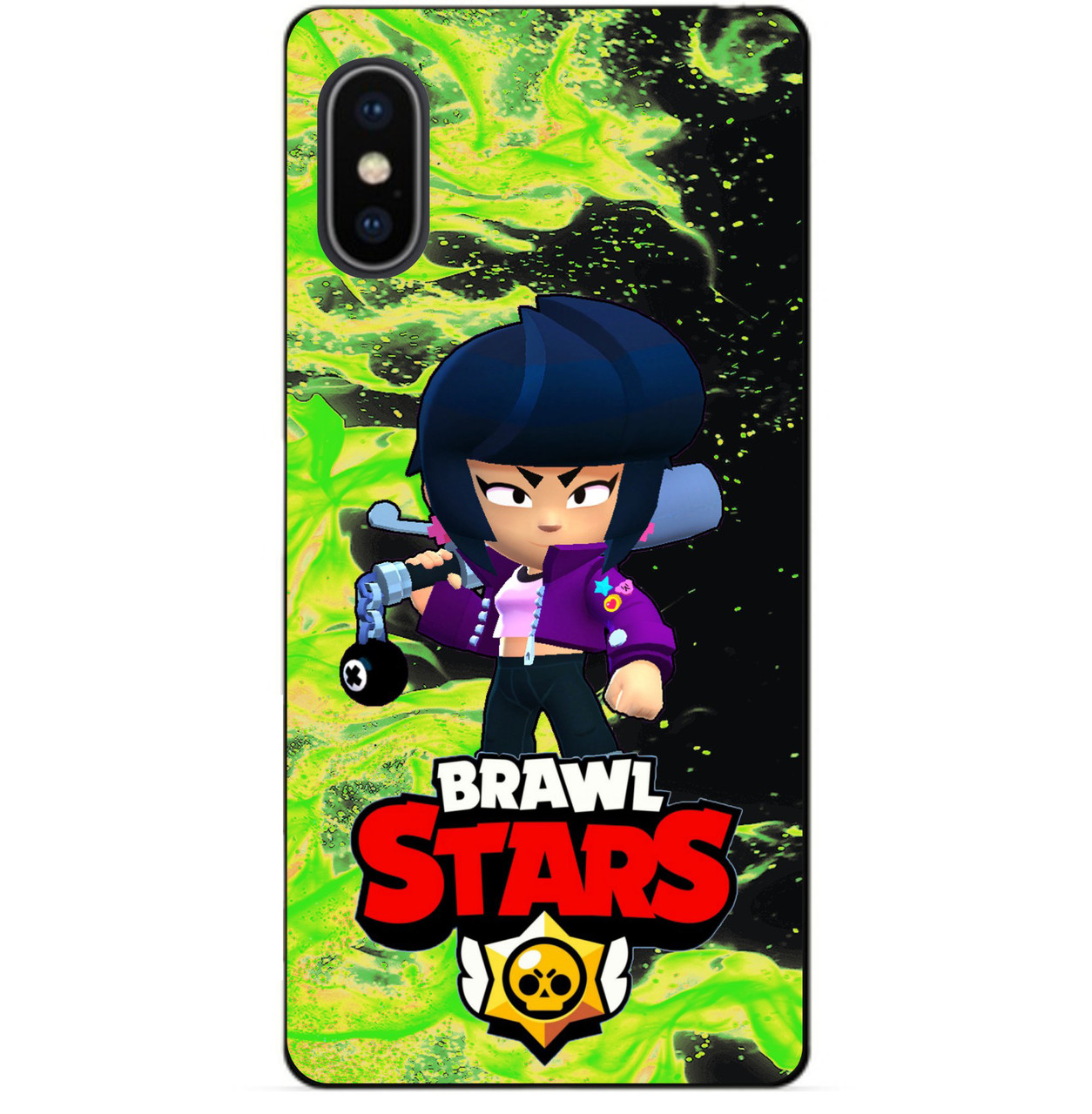 Силіконовий бампер чохол для Iphone X 10 з Героєм Бравл Бібі