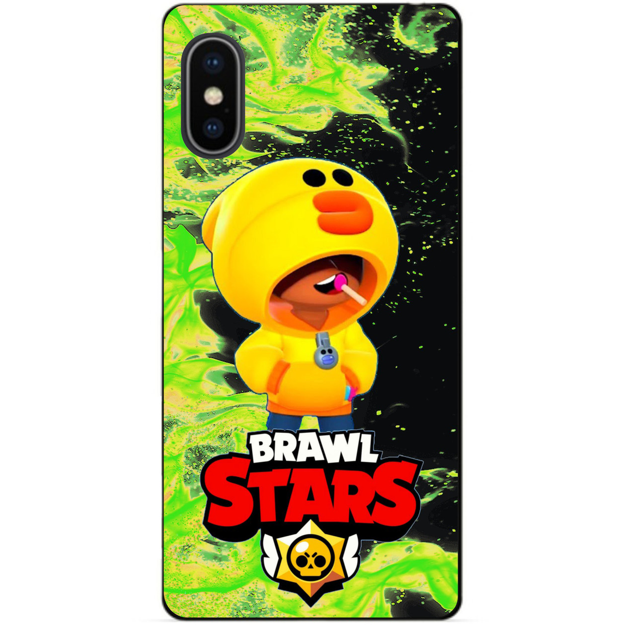 Силіконовий бампер чохол для Iphone X 10 з Героєм Бравл Леон Катка