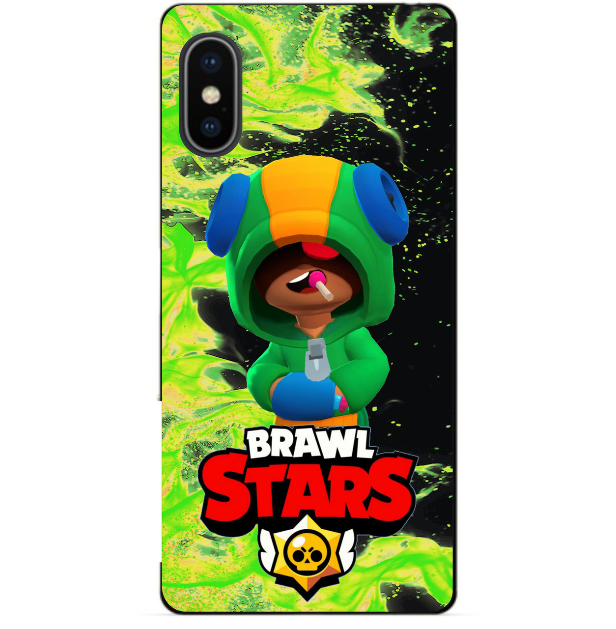 Силіконовий бампер чохол для Iphone X 10 з Героєм Бравл Леон