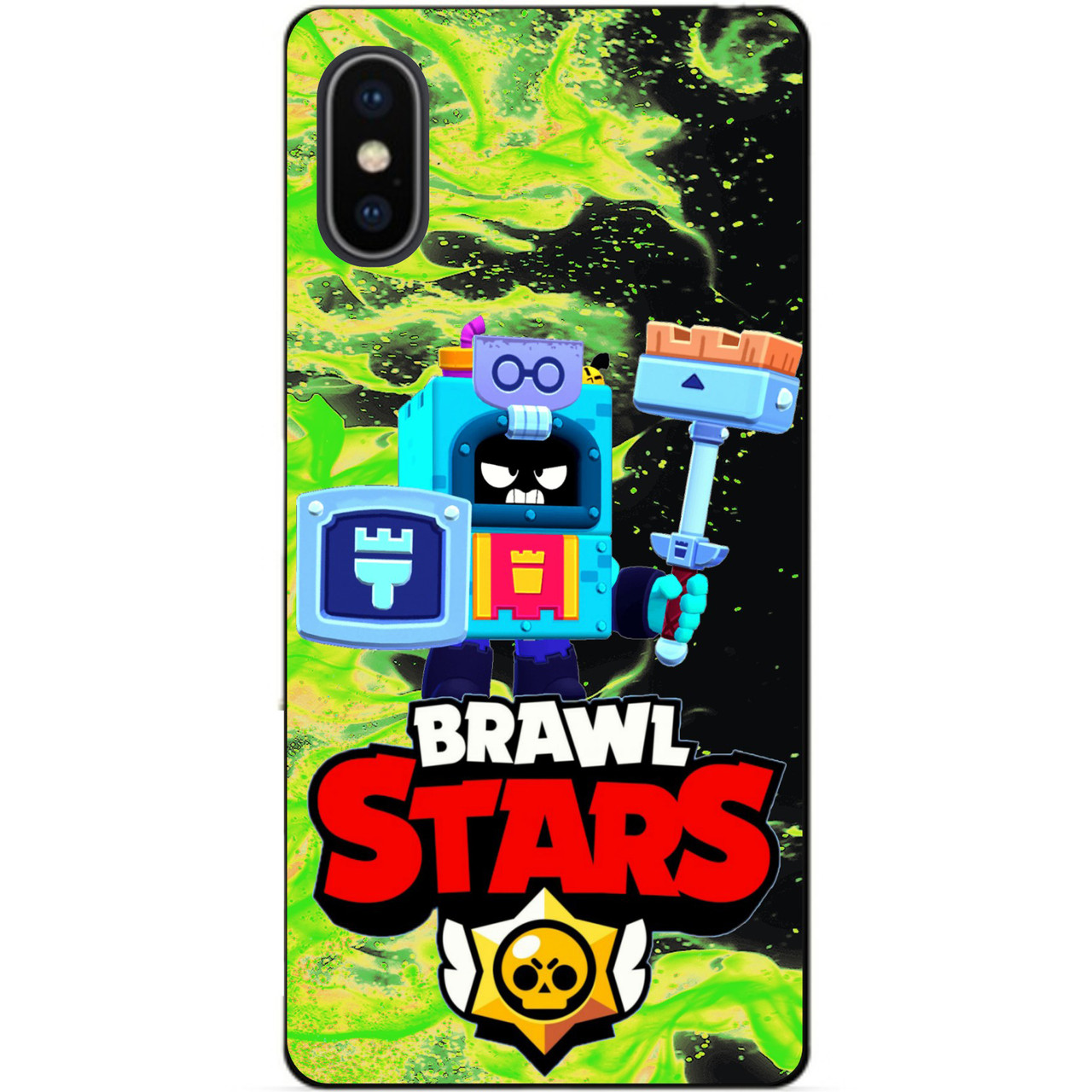 Силіконовий бампер чохол для Iphone X 10 з Героєм Бравл Еш