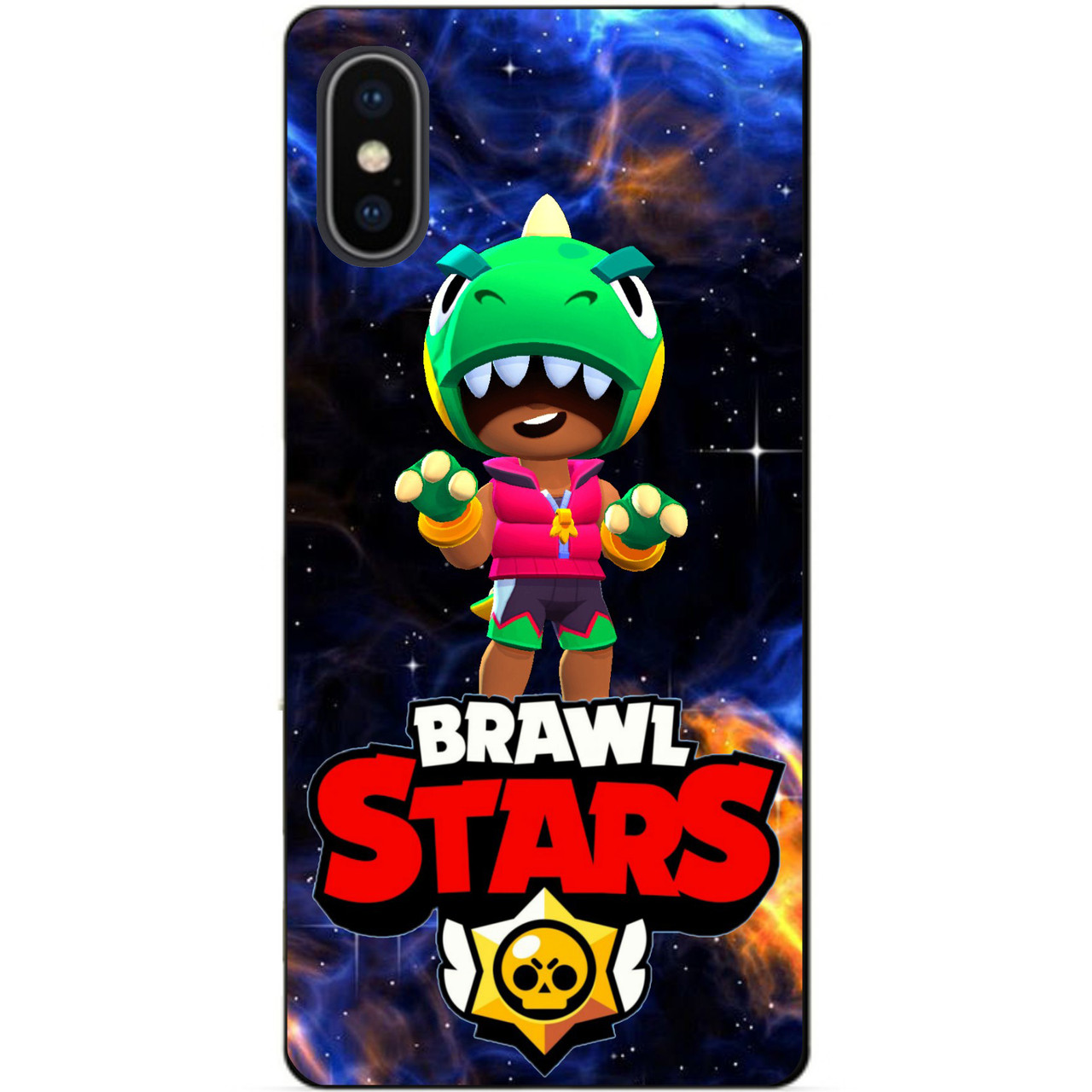 Силіконовий бампер чохол для Iphone XS з Героєм Космічний Бравл Леон Динозавр