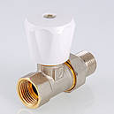 Клапан радіаторний ручний Valtec 1/2"x1/2" прямий компактний (Італія) VT.008.LN.04, фото 8
