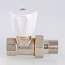 Клапан радіаторний ручний Valtec 1/2"x1/2" прямий компактний (Італія) VT.008.LN.04, фото 9