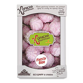 Зефір рожевий ваговий зі стевією й асаї беррі в кокосовій стружці, без цукру, Стевіясан 250 г