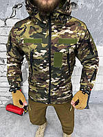 Тактична зимова куртка мультикам софтшел, Армійський одяг чоловіча військова куртка Softshell
