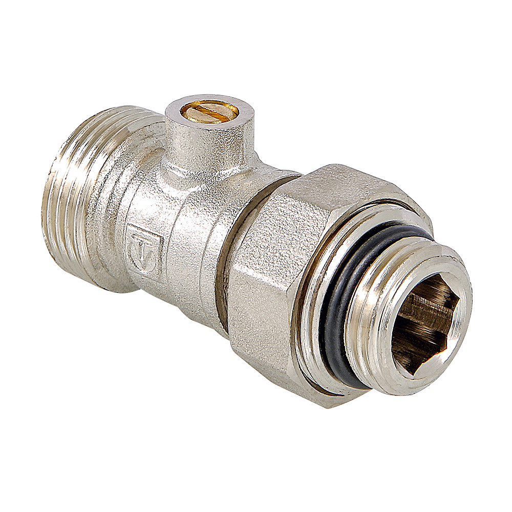 Кран нижнього під'єднання радіатора Valtec DN 3/4" (EK)x1/2" для сталевих радіаторів (Італія) VT.345R.N.05
