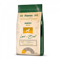 Fitmin dog mini puppy lamb & beef 2,5кг / Полнорационный корм для щенков, беременных и кормящих сук мелких