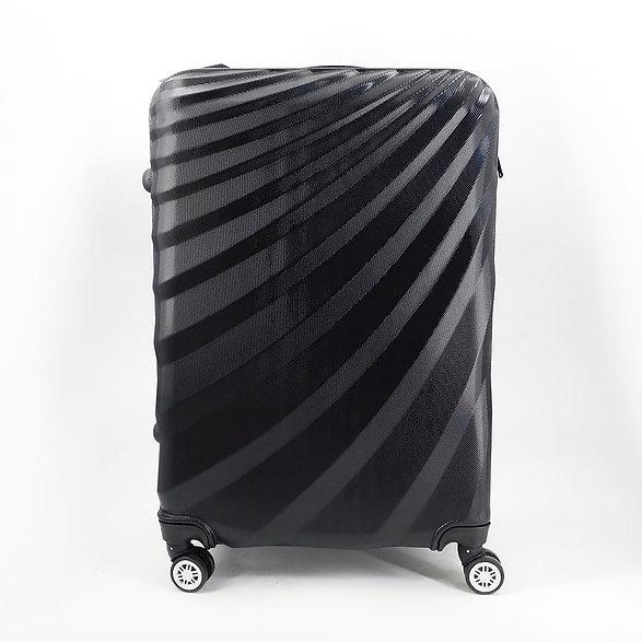 Валіза дорожня 3 в 1 трійка на колесах ABS пластик у різних кольорах Cans Чорна, фото 1