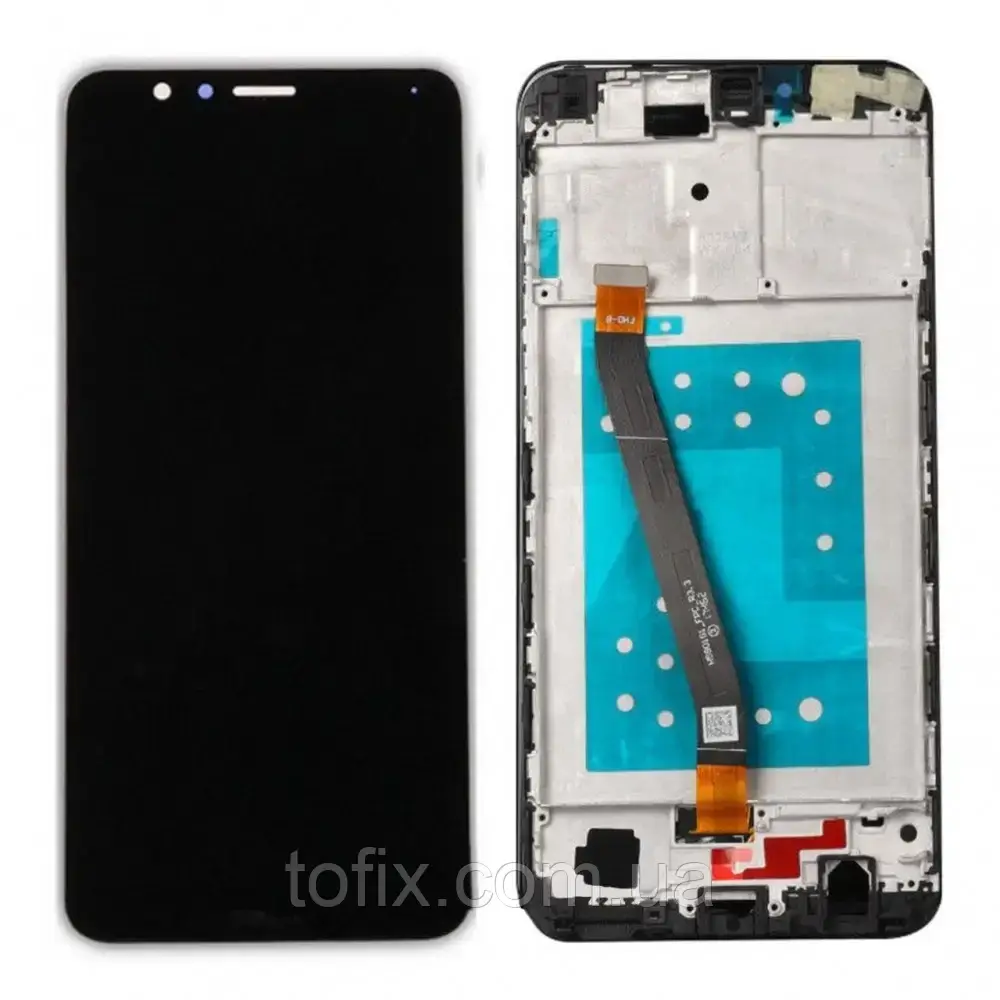 Дисплей Huawei Honor 7X модуль у зборі (екран та сенсор) з рамкою, оригінал, чорний