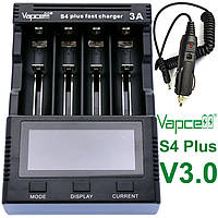 Зарядний пристрій Vapcell S4 PLUS V3.0 NEW! Швидке зарядне для Ni-Mh і Li-Ion, 4 канали, Power Bank. Ток