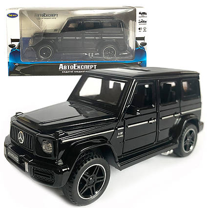 Іграшкова машинка металева Mercedes-Benz G-Клас AMG Gelandewagen, мерседес гелік, Автоексперт, чорний, звук, світло, інерція,