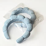 М'який косметичний обруч, блакитний, фото 2