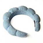 М'який косметичний обруч, блакитний, фото 4