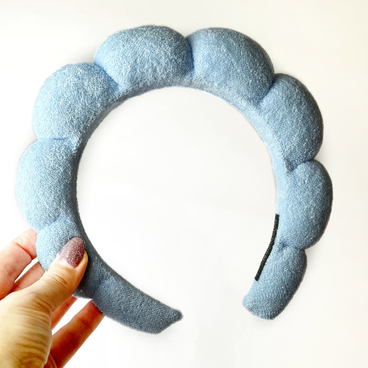 М'який косметичний обруч, блакитний, фото 1