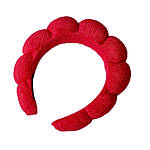 М'який косметичний обруч, червоний, фото 2