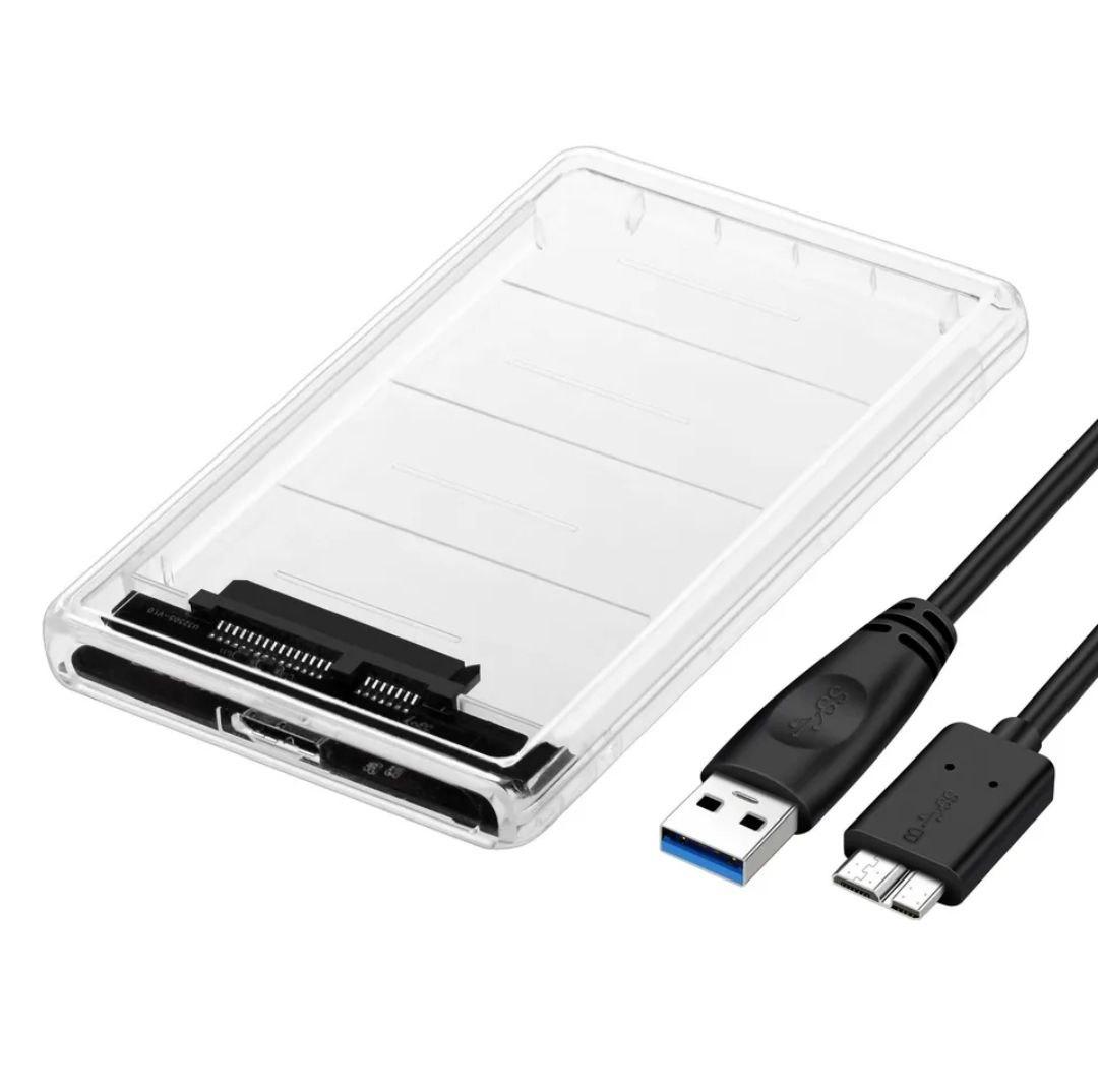 Кишеня зовнішня 2,5"дюймів HDD/SSD USB 3.0 SATA III прозора