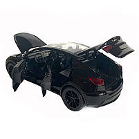 Іграшкова машинка металева Tesla Y, тесла, чорна, звук, світло, інерція, откр двері, багажник, капот, Автоексперт, 1:32,, фото 7