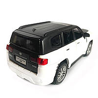 Іграшкова машинка металева Toyota Land Cruiser 300 twin turbo, тойота ленд крузер,чорно-білий, звук, світло, інерція, відкр двері,, фото 5