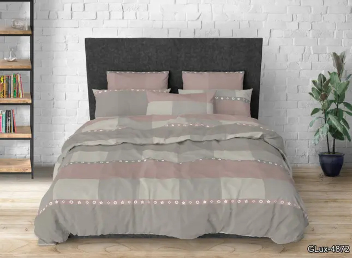 Полуторна постільна білизна 150х220 Ранфорс (21566) Постільна білизна з бавовни Українська постільна білизна, фото 1