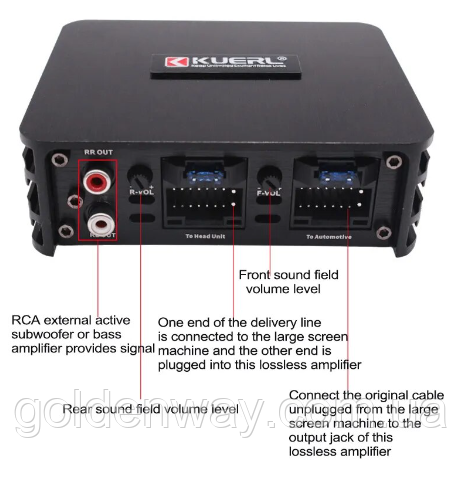 Автомобільний DSP підсилювач звуку K-DSP4 для Android магнітоли 4 канали по 60 Вт Dsp Power Amplifier