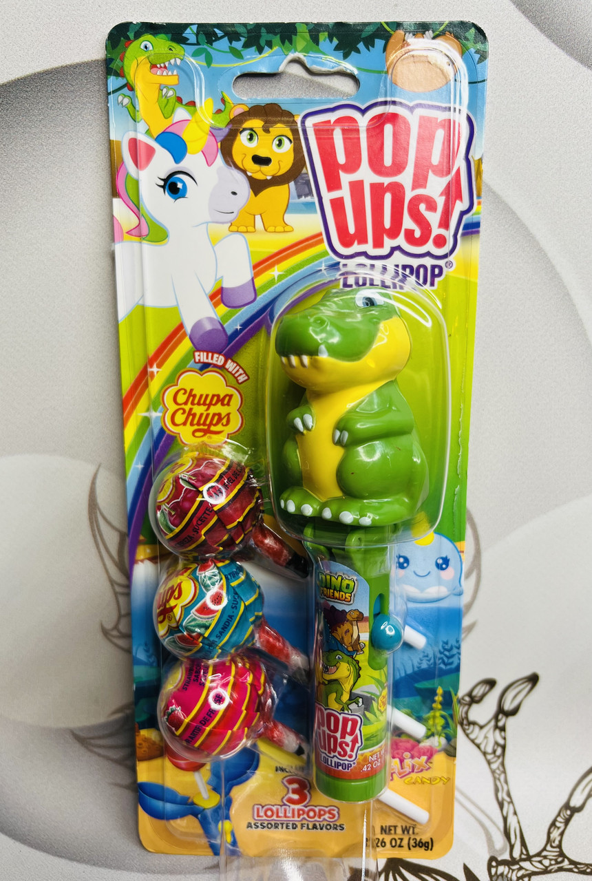 Льодяник у багаторазовому кейсі Dino Friends Pop Ups! Lollipop