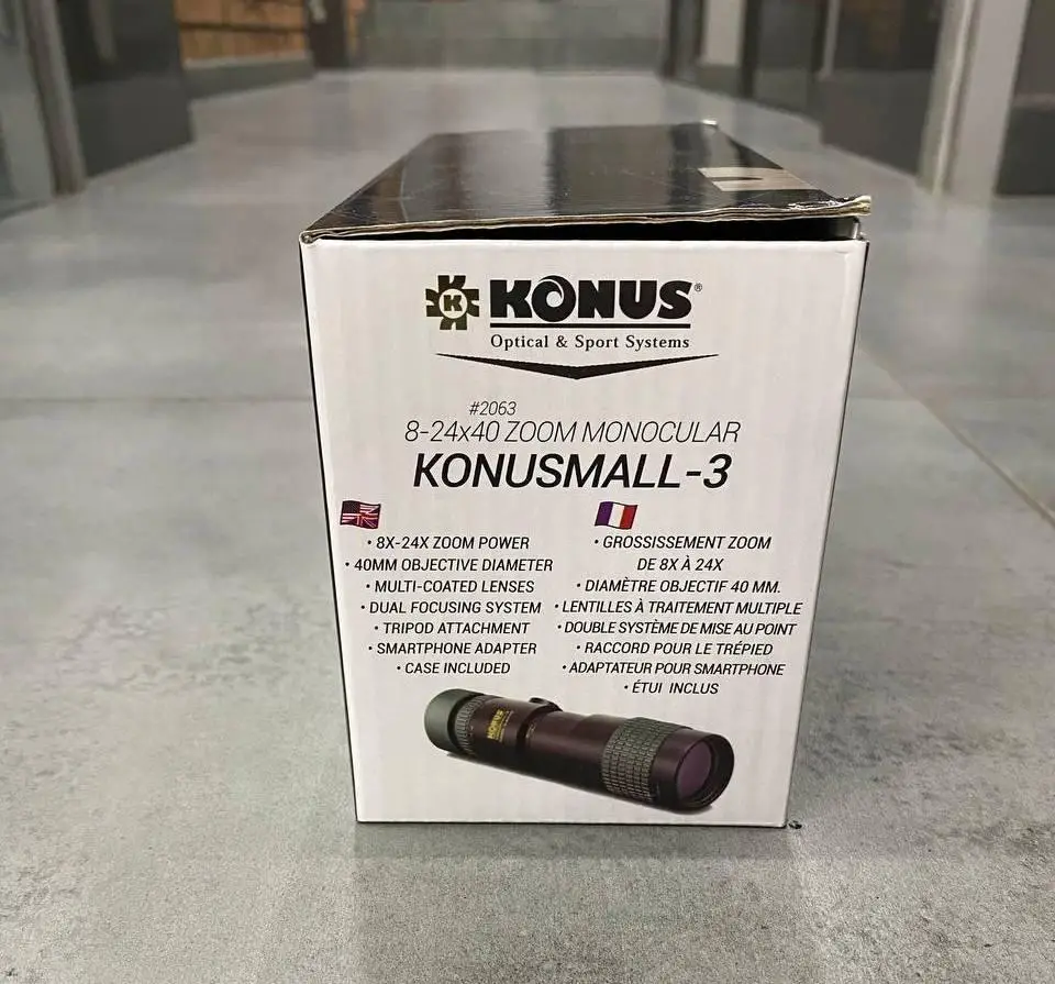 Монокуляр Konus Konusmall-3 8-24x40, монокль с 8-24х кратным увеличением, армейский монокль с обьективом 40 мм - фото 8 - id-p2008593261