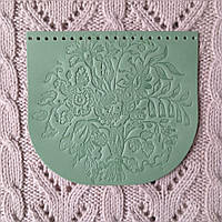 Клапан для сумки "Букет". Фісташка.