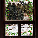 Вінілова інтер'єрна наклейка на Новий рік, Різдво "Гілочки смереки та різдвянника", фото 5