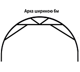 Каркас теплиці  "Західна-6х8" 6х8х3м труба 40х20, фото 4