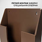 Куточок споживача, кишеня покупця з фанери для документів формату А4 і А5, коричневий, фото 4