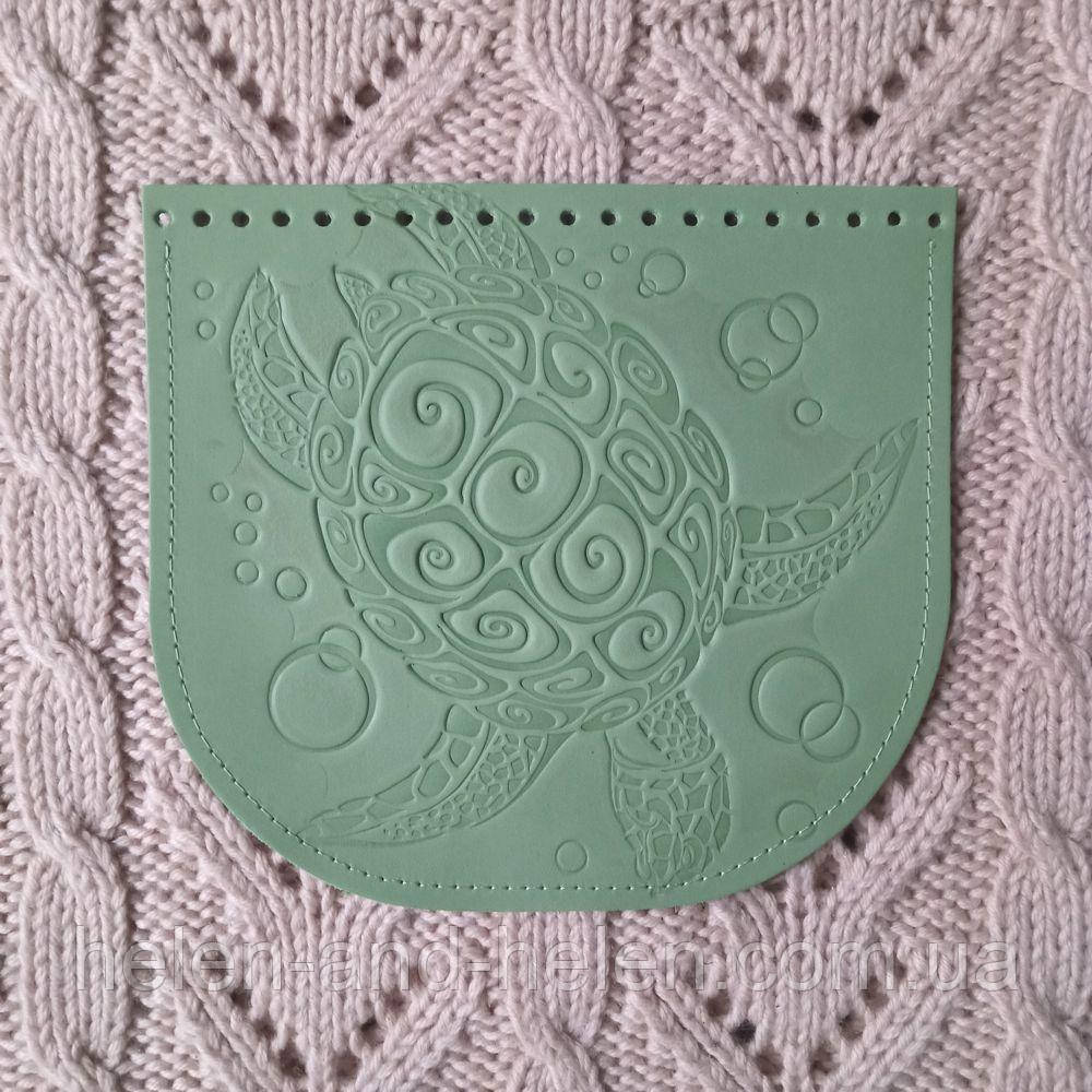 Клапан для сумки "Черепаха". Фісташка., фото 1