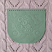 Клапан для сумки "Черепаха". Фісташка.