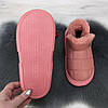 Тапочки чуні жіночі високі еко-шкіра пудрові на хутрі 4293, фото 6