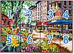 Набір для вишивання хрестиком по нанесеному на канву схемі  "Paris flower market" . AIDA 14CT printed, 57*44 см, фото 4