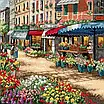 Набір для вишивання хрестиком по нанесеному на канву схемі  "Paris flower market" . AIDA 14CT printed, 57*44 см, фото 11
