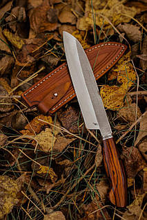 Професійний кухонний ніж ручної роботи «Шеф #10» зі сталі N690/61 HRC