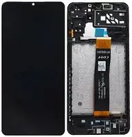 Дисплей Samsung A047 A04s 2022 модуль у зборі (екран та сенсор) з рамкою, чорний