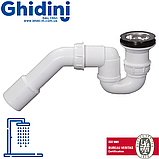 Сифон для душового піддона Ø40/50х1.1/2" випуск 70 мм LYON Ghidini 3500, фото 3