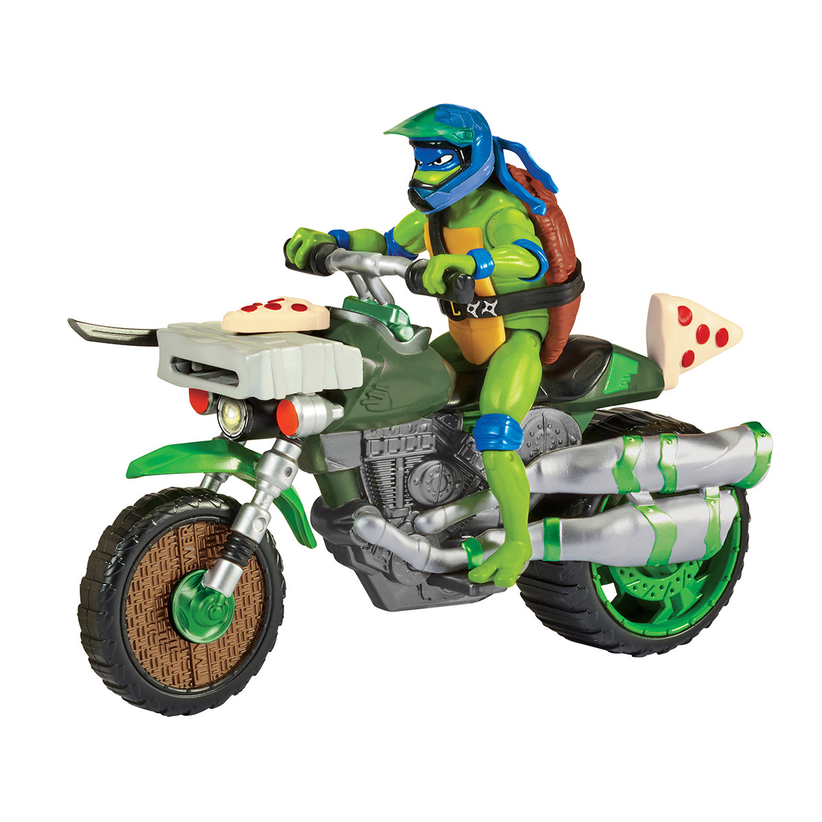 Бойовий транспорт із фігуркою TMNT - Леонардо на мотоциклі (83431)