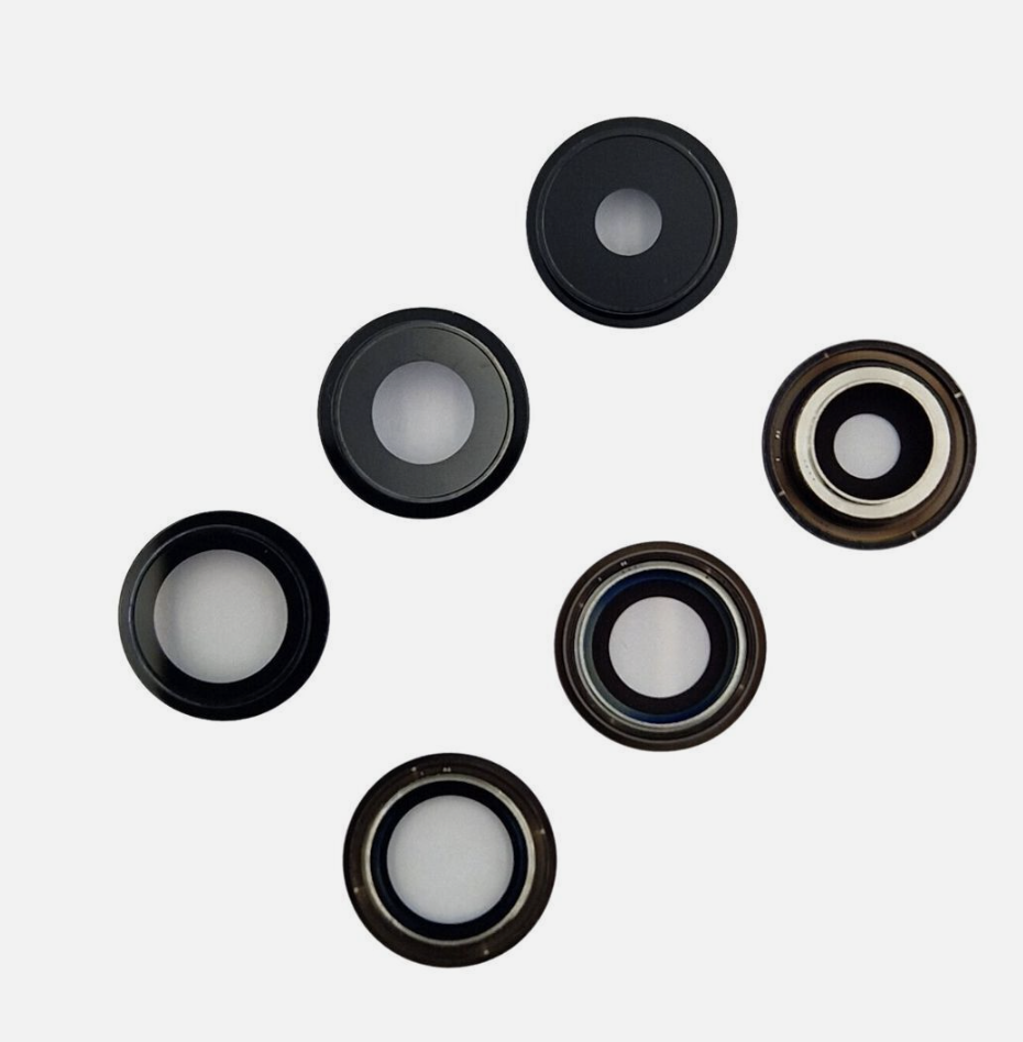 Скло камери Apple iPhone 14 Pro, iPhone 14 Pro Max, оригінал Китай із чорним кільцем — 3 шт., фото 1