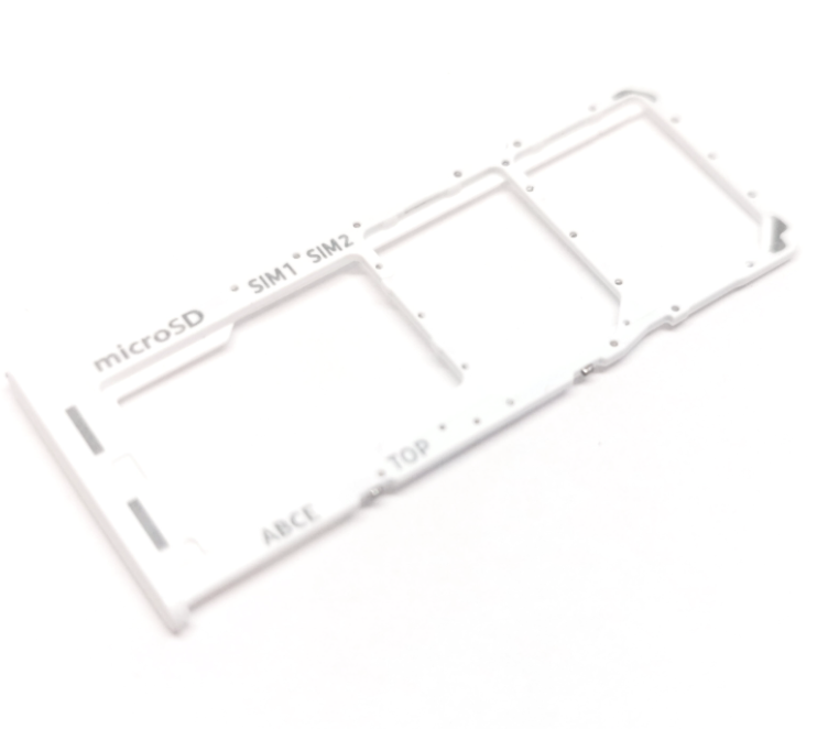 Тримач (лоток) Sim-карти та карти пам'яті для Samsung A235F Galaxy A23, білий, на дві Sim-карти