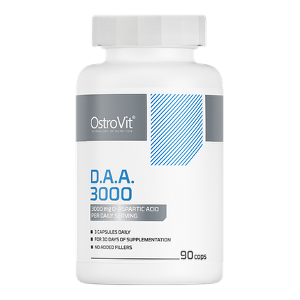 Добавка для підвищення рівня тестостерону OstroVit D.A.A 3000 90 caps, фото 1