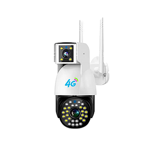 Камера відеоспостереження подвійна 2+2mp DUAL CAMERA P12 Wi-Fi IP 360/90 V380PRO Біла